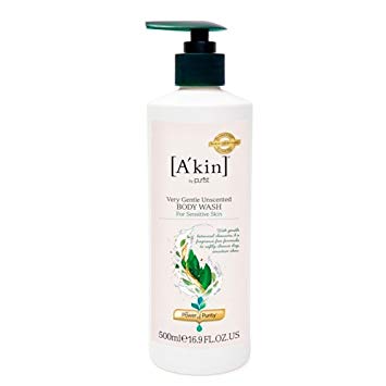 A kin Very Gentle Unscented Body Wash - For Sensitive Skin - 500ml by A'kin