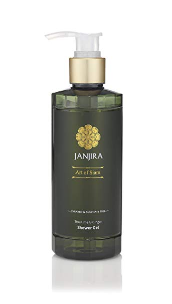 Janjira Moisturizing Body Wash and Shower Gel (8.4 oz.) - Thai Lime & Ginger Skin Exfoliate – Safe, Natural...