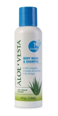 Aloe Vesta 2-n-1 Body Wash and Shampoo 4 oz - - Case of 48