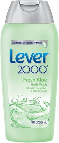 Lever 2000 Body Wash, Fresh Aloe, 18-Ounce Bottles (Pack of 6)