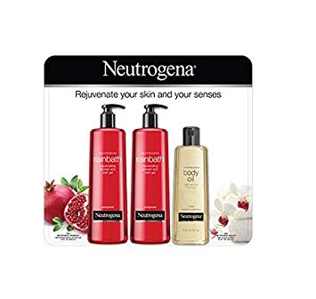 Neutrogena Pomegranate Rainbath Shower Gel and Body Oil Multi-Pack (2-16 fl. oz. and 1-8.5 fl. oz.)