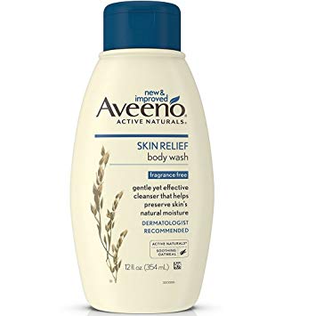 AVEENO Active Naturals Skin Relief Body Wash Fragrance Free 12 oz (Pack of 12)