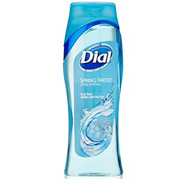 Dial Antibacterial Body Wash With Moisturizers, Spring Water 16 oz(Pack of 12)