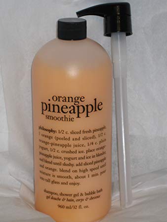 Philosophy Orange Pineapple Smoothie 32oz Shampoo Shower Gel and Bubble Bath All in One