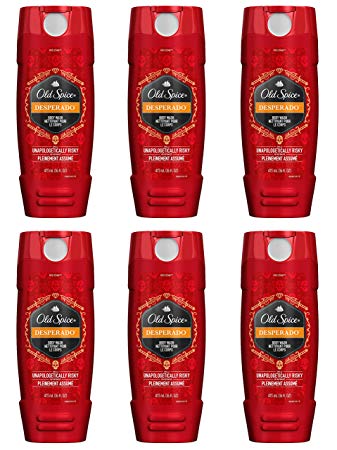 Old Spice Red Collection Body Wash, Desperado, 16 Fluid Ounce (Pack of 6)