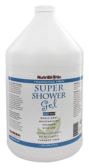 Nutribiotic Super Shower Gel, Fragrance Free , 128 Fluid Ounce