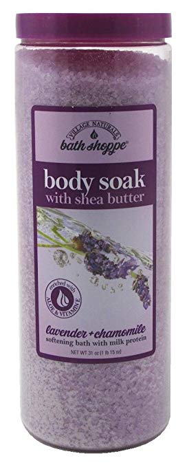 Village Naturals Bath Body Soak Lavender & Chamomile 31 Ounce (917ml) (6 Pack)