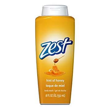 Zest Hint of Honey Body Wash, 18-fluid ounces Bottles (Pack of 3)